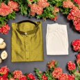 thumbnail image 5 of Mens Traditional Green Silk Kurta Pajama, 6550, 5 of 9