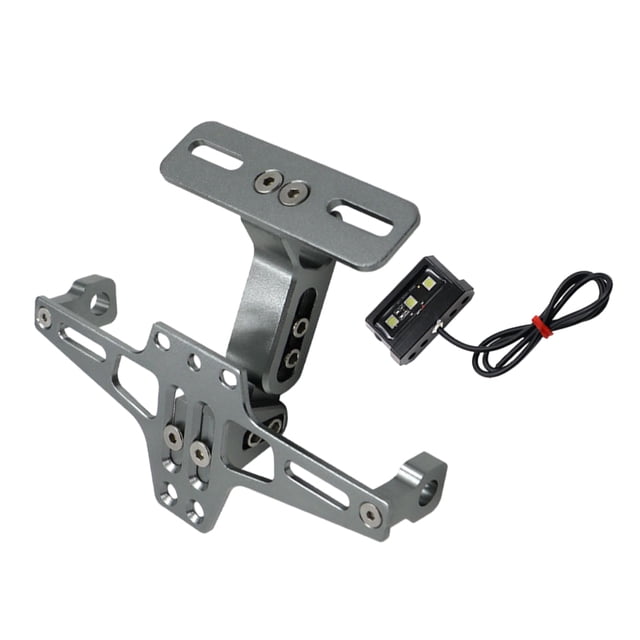 Kenally Soporte de luz de señal de giro CNC aluminio ajustable ligero soporte de placa de matrícula de motocicleta montaje impermeable Type8 NO8
