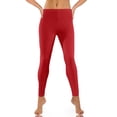 thumbnail image 3 of Red Leggings for Women Workout Yoga Pants Slim Fit Hight Waight Tummy Control Gym Athletic Tights, 3 of 8