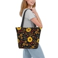 thumbnail image 7 of Kll Tote Bag For Women Sunflowers Leaves Print Shopping Grocery Reusable Bags For Office School Shopping Travel, 7 of 7