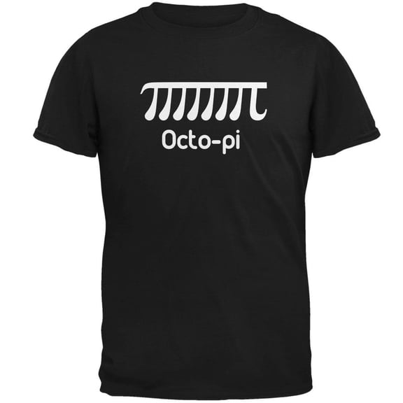 Pi Day Octo-Pi Octopi Funny Math Mens Soft T Shirt Black SM