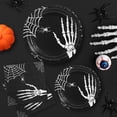 thumbnail image 6 of GOGRANT Halloween Paper Plates and Napkins Sets, 215pcs Halloween Party Supplies, Disposable Tableware Set Includes Paper Plate Napkins Cups Straws cutlery set, Horrible Skeleton, 6 of 7