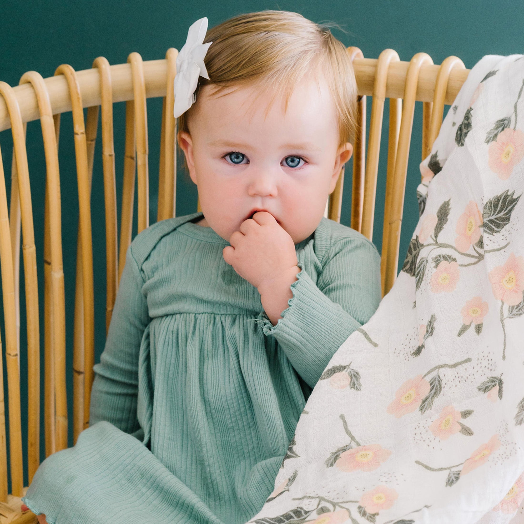 Red Rovr 100% Organic Cotton Muslin Swaddle Infant Blanket 2 Pk, Unisex, Blushing Bloom