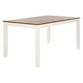 thumbnail image 3 of SAFAVIEH Silio Farmhouse Rectangle Dining Table, White/Natural, 3 of 7