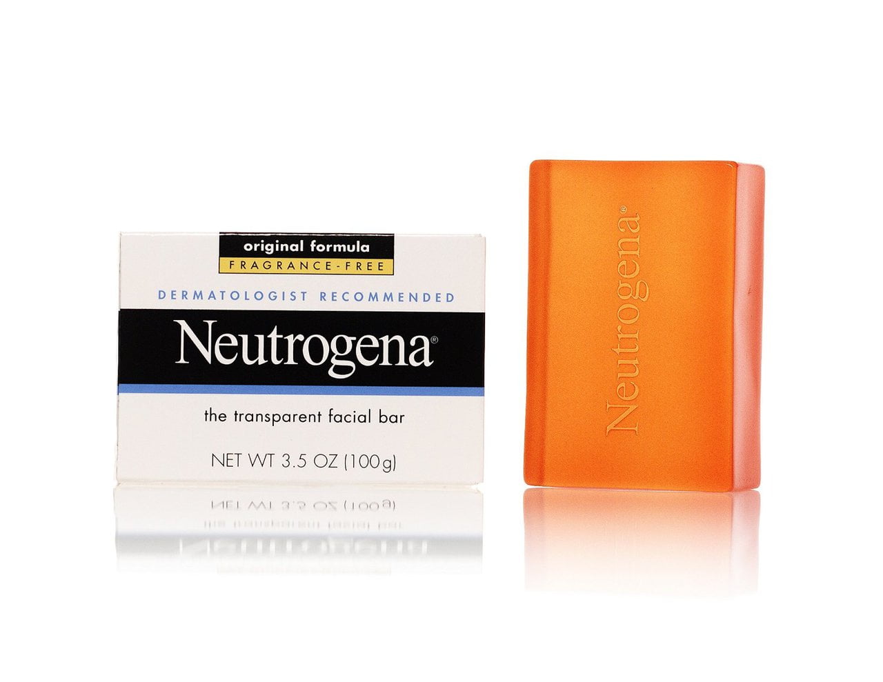 24 PACKS Neutrogena Transparent Facial Bar, Original Formula Fragrance Free, 3.5 Ounce