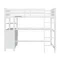 thumbnail image 5 of CoSoTower Twin Size Loft Bed with Drawers and Desk, Wooden Loft Bed with Shelve, White, 5 of 9