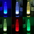 thumbnail image 3 of GKNET Natural Morocco Selenite Crystal Tower Lamp Natural Healing Light w/ USB Cord-Yellow ( Single Color )-6cm, 3 of 9