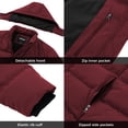 thumbnail image 6 of Soularge Women's Plus Size Puffer Jacket Windproof Winter Coat Warm with Removable Hood Wine Red 4X, 6 of 12
