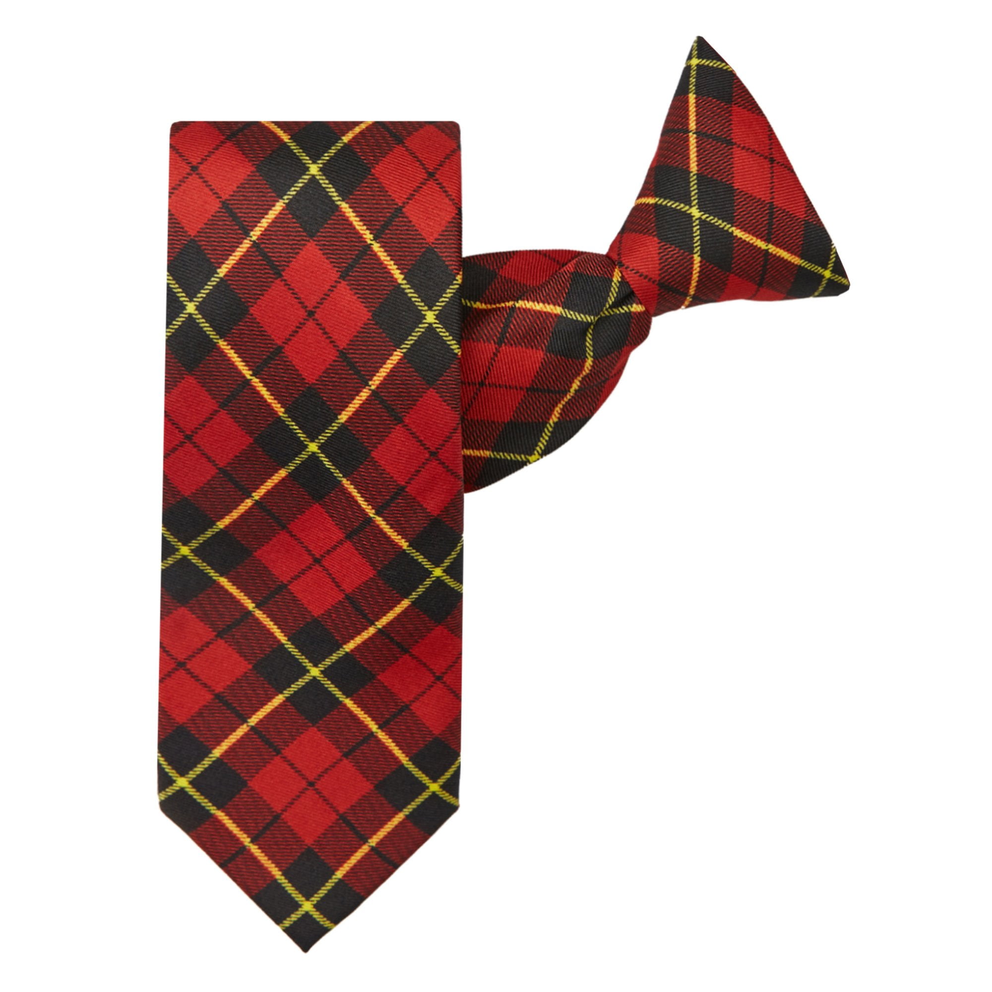 Jacob Alexander Boys' Royal Tartans Plaid 14-inch Clip-On Neck Tie 