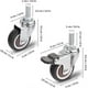 thumbnail image 5 of Furniture Casters, 2 Pieces Swivel Caster with Brake + 2 Pieces Swivel Caster without Brake, M10x25mm Universal Furniture Casters, Load Capacity 40KG, 5 of 5