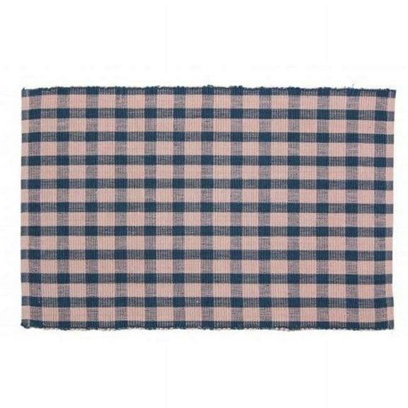 Mr. MJs Trading AG-01252S-4 19 in. Ribbed Placemats, Green Check - Set of 4