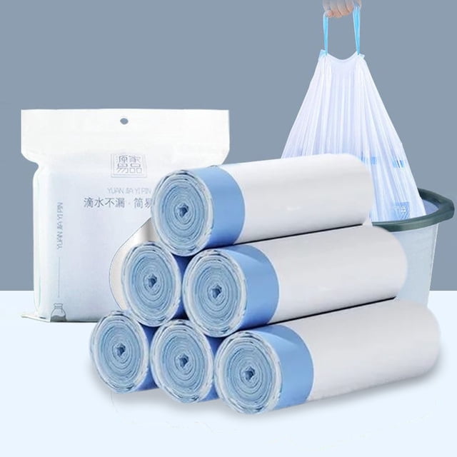 DPTALR Basics Tall Kitchen Drawstring Trash Bags,4 Gallon, 90 Count Drawstring Small Trash Bags For Bathroom, Kitchen, Bedroom, Office, Easy To Separate