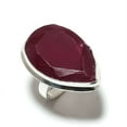 thumbnail image 2 of Ruby(Simulated) Gemstone Handmade 925 Sterling Silver Gift Ring Size 9, 2 of 2