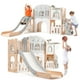thumbnail image 1 of ChaoLink Patio de juegos interior para niños pequeños 8 en 1, juego de tobogán interior para niños de 1 a 3 años, parque de juegos con tobogán, aro de baloncesto, escalador, 1 of 7