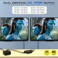thumbnail image 4 of 4K HDMI Splitter 1 in 2 Out Mirror Display Not Expand, Dual HDMI Splitter Hub to Dual Monitors Multi-Scree Displays Audio Synchronization, Compatible for MacBook Laptop Desktop PC Graphics Card TV, 4 of 5
