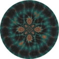 thumbnail image 1 of Ahgly Tapis Rond d'Intérieur à Motifs Noir, 9 Pieds Rond, 1 of 6