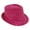 Style #B Hot Pink, variant on Shiny Sequin Fedora Hat, Unisex Performance Stage Cap for Parties, Dances and Events, Sparkling Costume Accessory Sky Blue