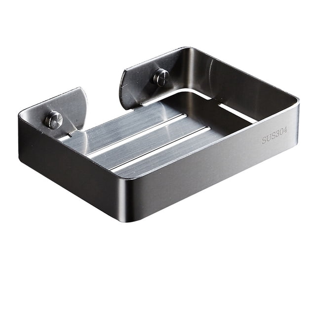Jabonera, Paquete de 2 Jaboneras Autodrenantes de Bambú, Soporte para Jaboneras para Ducha, Baño, Cocina, Bañera, Fregadero de Bar (Plata) JM