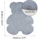 thumbnail image 3 of Alfombra con forma de oso, bonita alfombra de piel sintética suave y esponjosa para dormitorio, para habitación de niños, adolescentes, sofá, sala de estar (gris, 2 x 2,6 pies), 3 of 4