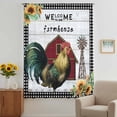 thumbnail image 3 of Farmhouse Rooster Sheer Curtains 72 Inches Long, Rustic Red Barn Windmill Sunflowers Light Filering Curtains, Breathable Simi Curtain Privacy Drapes for Living Room Bedroom Window Treatment, 3 of 9