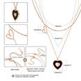 thumbnail image 6 of Linawe Black Heart Layered Necklaces for Women Trendy, Rose Gold Stainless Steel Pendant Choker Layering Necklace Set, Preppy Y2K Jewelry, Gift Valentines Day Anniversary Birthday, 6 of 7