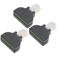 thumbnail image 3 of 3 juegos RJ45 macho a conector de terminal de tornillo de 8 pines conector adaptador para AV Digital, 3 of 5