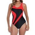thumbnail image 2 of Drses ‌‌‌Women's Athletic One Piece Swimsuit - Tummy Control Training Suit with Colorblock Design for Lap Swimming | 2025 Swimwear (Sizes S-2XL), 2 of 4