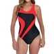 thumbnail image 1 of Trajes de baño de una pieza para mujer Traje de baño deportivo de surf con cuello redondo y tirantes a juego de colores para mujer Traje de baño para mujer, 1 of 4