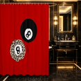 thumbnail image 2 of Erosebridal 8 Ball Shower Curtain 72Wx72L Minimalist Bathroom Curtain, Red Onyx, 2 of 5