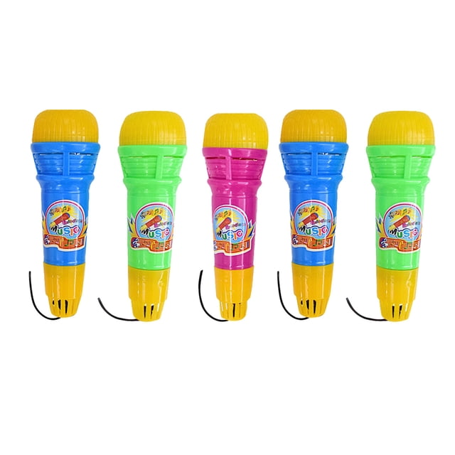 KAKOWELY 5pcs Microphone Toy Kids Microphone Toy Child Educational Playthings (Random Color),5.91"X1.77"X1.77"