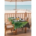 thumbnail image 2 of Outdoor Tablecloth with Umbrella Hole for Patio/Picnic/Party/Camping, Spring Leaves Waterproof Table Cloth Rectangle Table Cover Washable, Pastoral Garden Botanical Brown Wooden (60"x 102"), 2 of 8