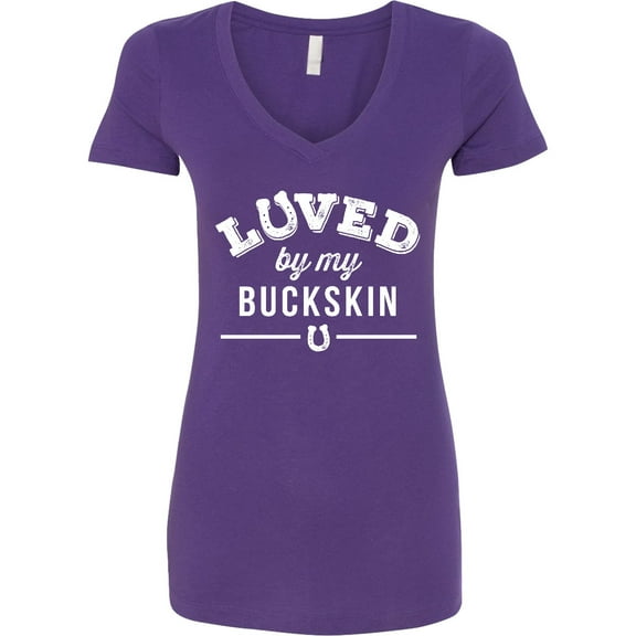 Inktastic Buckskin Horse Lover Idea Women's V-Neck T-Shirt