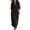 A-Black, variant on MaFYtyTPR Women's 3/4 Sleeve Maxi Dress Turn Down Collar V-Neck Puff Sleeved Loose Linen Sundress For Summer Daily Wear A-White M