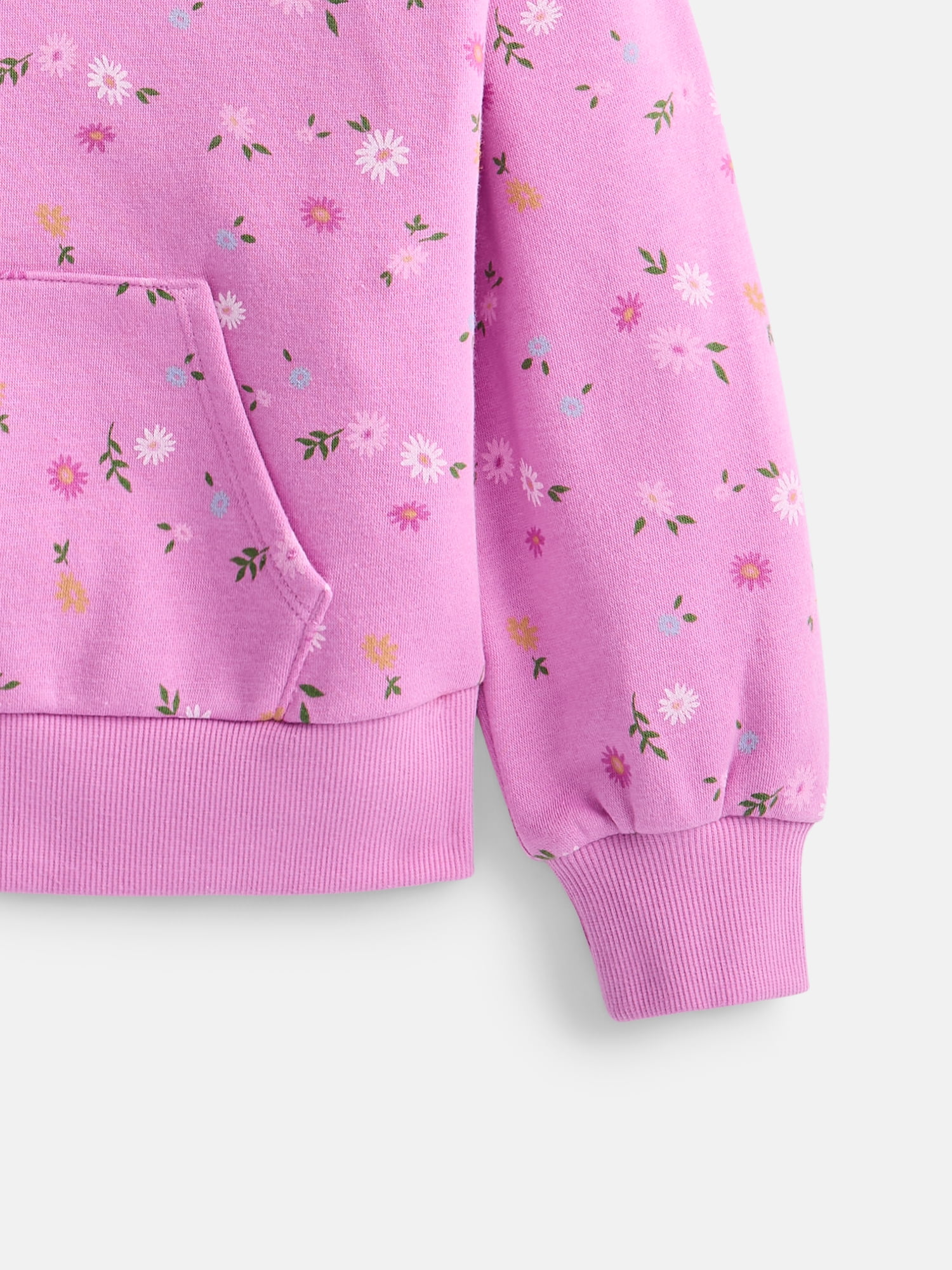 Wonder Nation Girls Fleece Hoodie and Wide Leg Sweatpant, 2-Piece Set, Sizes 4-18