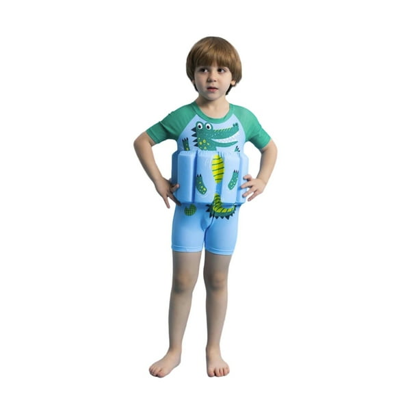 MEZZALL Boys Swimwear With Flotation Kids Bathing Suit For Toddler Summer Beach Swimming Outfits Comfortable Elastic Swimwear Tropical Vacation Beachwear Comfort / 18-24 Months