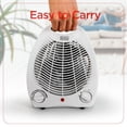 thumbnail image 3 of BLACK+DECKER Space Heater, for Office Desk, Home Office & Portable Desk, Personal Heater with 3 Settings, Desk Heater with Adjustable Thermostat, White, 3 of 6