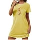 thumbnail image 2 of Camisón corto de talla grande para mujer, camisón de manga corta con estampado de pecho a la moda, camisón para mujer, 2 of 7