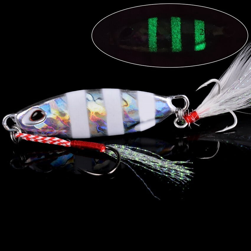 7 Pack Metal Cast Jig Spoon 10-40g Shore Casting Jigging Bass Lure Saltwater