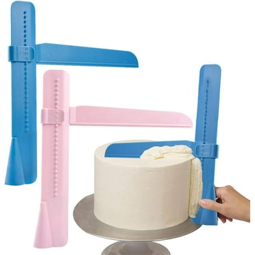 Versatile Cake Sculptor: Adjustable Cake Scraper, Beginners Frosting Decorating Tools For Round Square Cakes, Detachable Scraper Food Safe Plastic Pastry Comb 3 In 1 Set