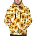 thumbnail image 2 of Bingfone Modern Elegant Sunflower Men's Drawstring Hoodie Long Sleeve Pocket Sweatshirts-X-Large, 2 of 6