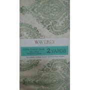 Waverly Inspirations 100% Cotton 45" Large Damask Print Spa Color Sewing Fabric by the Yard