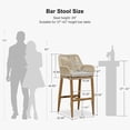 thumbnail image 2 of PURPLE LEAF Outdoor 29" Bar Stools Set of 2, Outdoor and Indoor, Garden, Patio Bar Height Chair with Cushion, Teak, 2 of 8