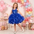 thumbnail image 2 of Tutu Dress for Girls Sparkly Sequin Tulle Princess Dress Prom Birthday Party Ball Gown Dress Girls Summer Outfit (BU2 10-12 Years), 2 of 5