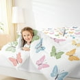 thumbnail image 5 of Manfei Colorful Cute Butterfly Full Size Comforter Sets,Wild Animal Bedding Comforter Set,Rainbow Butterflies Bedding Sets For Girl,Luxury Bedroom Decor Reversible,3 Pieces, 5 of 9