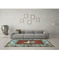 thumbnail image 3 of Ahgly Company Indoor Rectangle Persian Light Blue Traditional Area Rugs, 5' x 7', 3 of 4