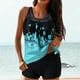 thumbnail image 1 of Trajes de baño tankini para mujer Trajes de baño de dos piezas con espalda de tiras y estampado conservador para mujer Traje de baño de dos piezas para mujer, 1 of 9