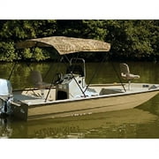 Carver 54" High 3 Bow Complete Ready to Assemble Bimini Top, Poly-Guard Mossy Oak Shadow Grass Camo Print with Black Frame