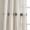 thumbnail image 3 of ZMLEVE Linen Button Window Curtain Single Panel, 95"L x 40"W, Off White, 3 of 7