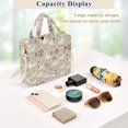 thumbnail image 4 of FORMRS Womens Corduroy Tote Bag Crossbody Shoulder Purse Handbag with Detachable Strap, Gray Cartoon Goose Pattern, 4 of 6