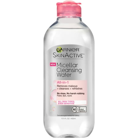 Garnier SkinActive Micellar Cleansing Water, For All Skin Types, 13.5 fl. (Best Face Wash For Mixed Skin)